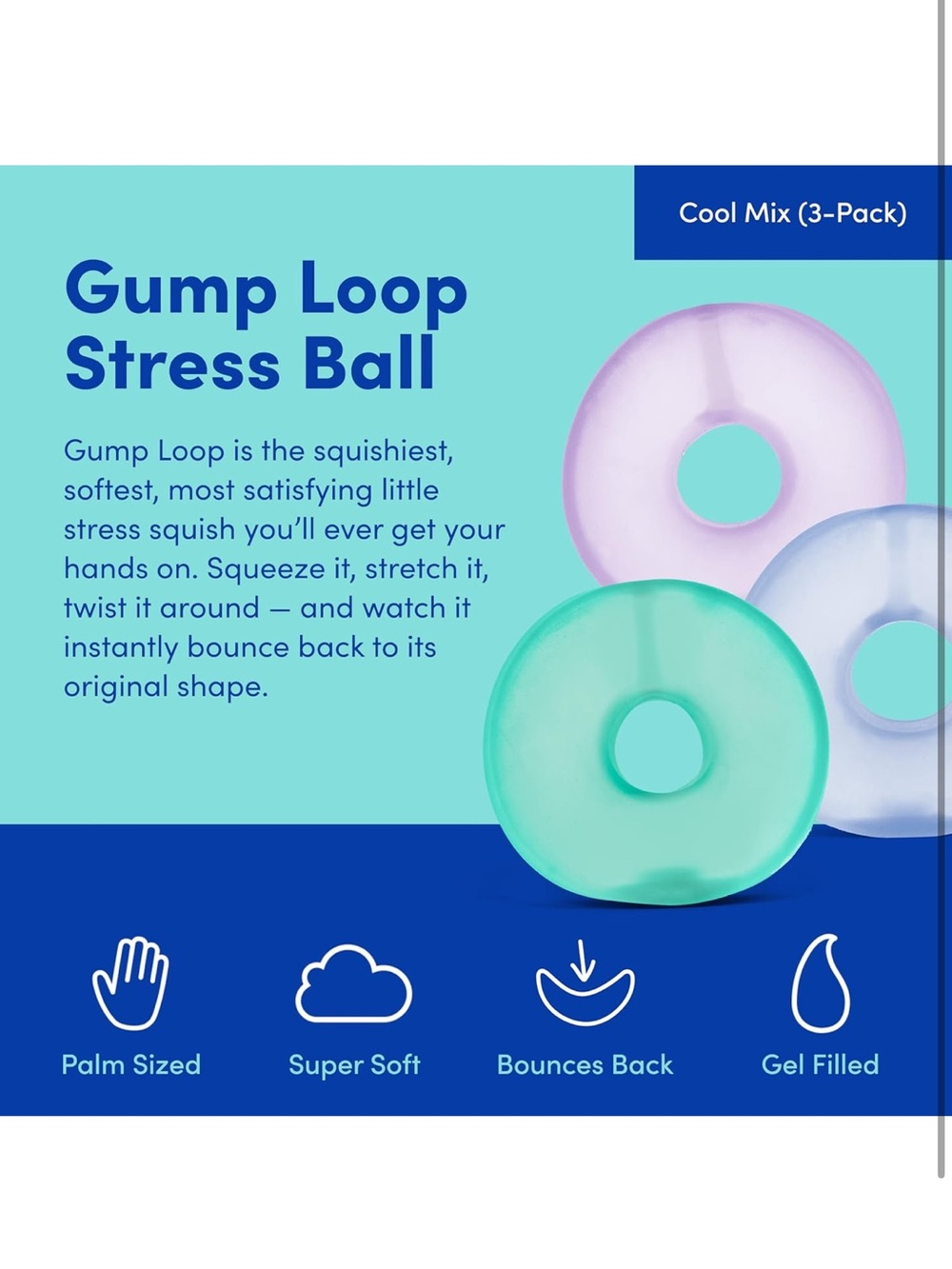 SPEKS Memory Gel Stress Loop - Mint & Lavender - Picture 4 of 5